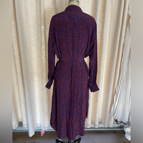 Kenzo Belted Silk Dress Micro Camo Pockets - Picture 3 of 16